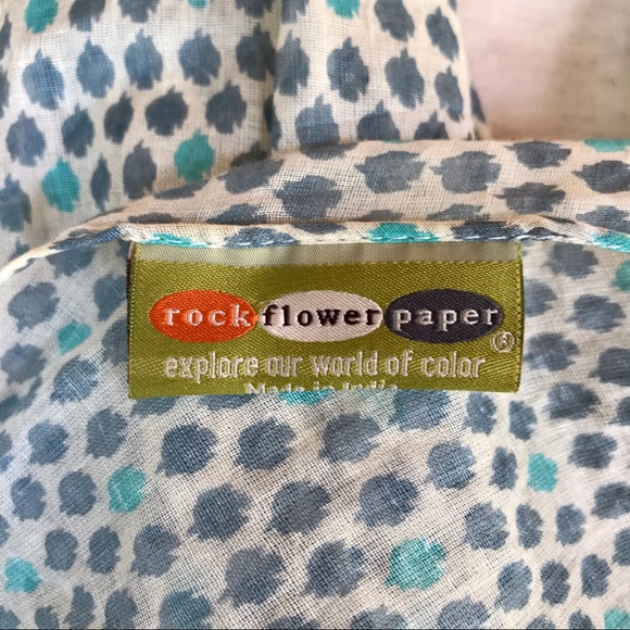 ❌SOLD Rock Flower Paper | Tasseled Cotton Summer Scarf - Picture 3 of 4